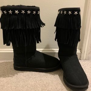 Ugg & Jimmy Choo Black Sora Boots